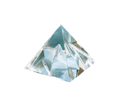 Pyramide Double en Cristal,onde de forme